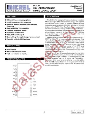 SY89421VZH TR datasheet  